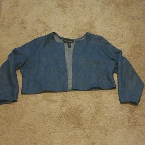 NWOT Textured Leather Look Waist Length Jacket